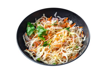 lahana salatası coleslow sebze sağlıklı yemek aperatifleri masa üzerinde fotokopi uzay yiyecek arka plan kırsal üst görünüm 