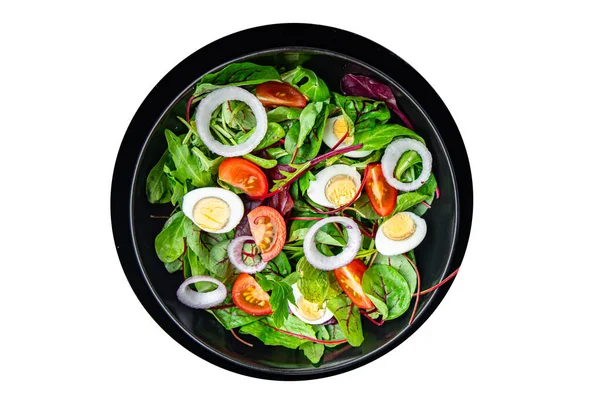 Campuran Tomat Telur Burung Puyuh Salad Paskah Meninggalkan Makanan Ringan — Stok Foto