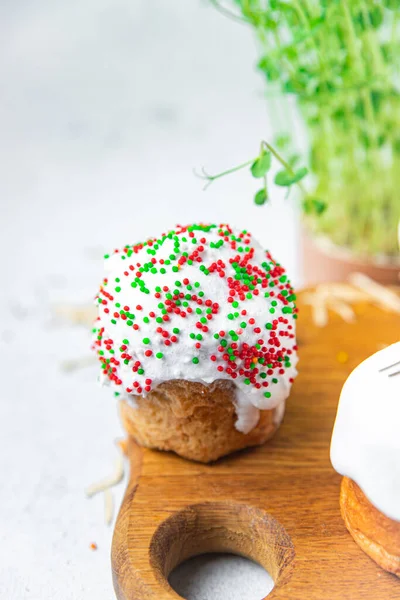 Kulich Páscoa Feriado Pastelaria Bolo Páscoa Sobremesa Caseira Feriado Festivo — Fotografia de Stock