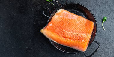 somon fileto çiğ balık char taze deniz ürünleri diyet sağlıklı gıda diyet masa fotokopisi arka plan üzerinde hala yaşam atıştırmalık 