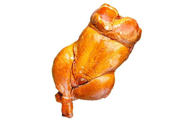 Poulet Entier Cuit Four Frit Table Festive Fumé Viande Volaille — Photo