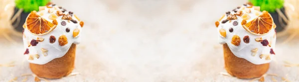 Пасхальний Торт Святкові Дріжджі Солодкий Пасти Десерт Пасхальне Свято Православні — стокове фото