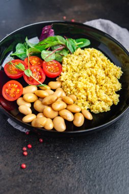 Fasulyeli kuskus, salata, sebze, sebze, beslenme, beslenme, beslenme, fotokopi... 