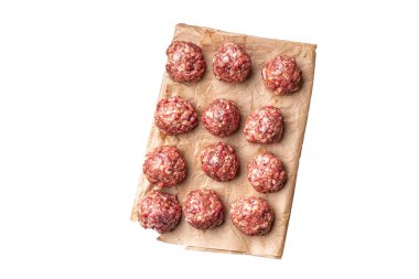 Köfte, çiğ et, domuz eti, köfte, hindi, kuzu eti, sağlıklı beslenme, atıştırmalıklar, fotokopi, uzay yemeği arka planı. 