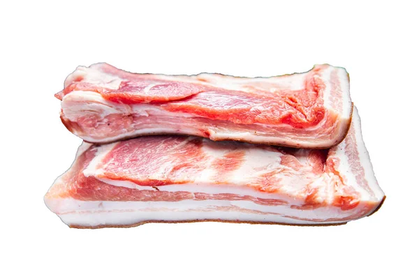 Pancetta Maiale Pezzo Pancetta Carne Lardo Grasso Carne Fresca Spezie — Foto Stock