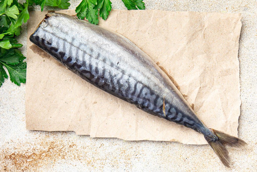 mackerel fish seafood fresh healthy meal food diet snack on the table copy space food background keto or paleo vegetarian food pescatarian diet
