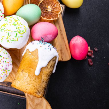 Paskalya pastası bayramı mayası tatlı pastrie tatlı bayram kutlama bayramı Ortodoks Hıristiyanlar sağlıklı yemek atıştırmalığı fotokopi uzay yemeği geçmişi hala hayat