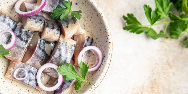 Σκουμπρί Φέτα Ψάρι Φρέσκο Υγιεινό Γεύμα Σνακ Διατροφής Στο Τραπέζι — Φωτογραφία Αρχείου