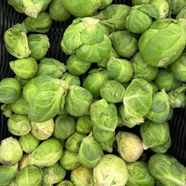 Rosenkohl Frisches Grünes Obst Auf Dem Ladentisch Supermarkt Gesunde Mahlzeit — Stockfoto