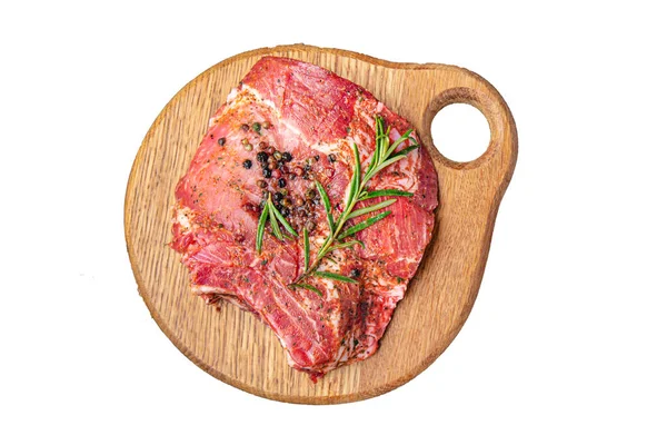 Steak Raw Meat Pork Fresh Beef Meal Food Snack Table — Foto Stock