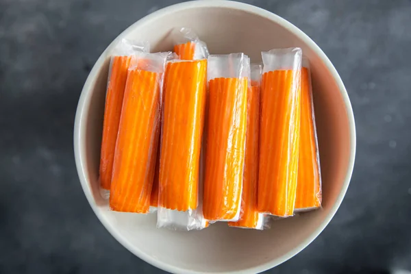 Crab Stick Convenience Seafood Fast Food Fresh Healthy Meal Food — Foto Stock