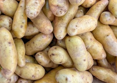 Çiğ patates beyazı meyve pazarı sağlıklı yemek diyeti atıştırmalığı masanın üzerinde fotokopi uzayı arka plan kırsal üst görüş keto veya paleo diyet vejetaryen veya vejetaryen