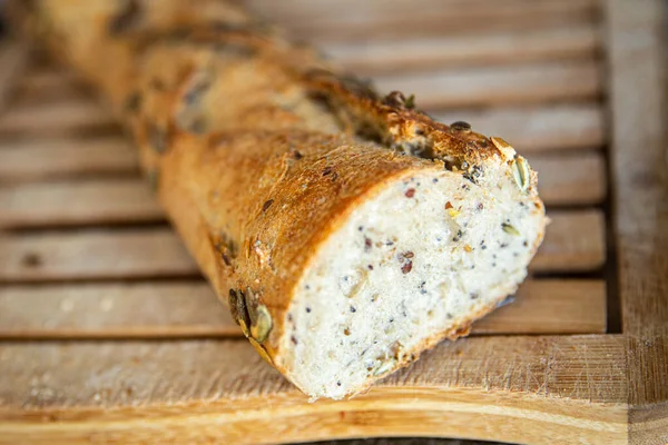 Хлеб Багет Свежая Пекарня Свежая Здоровая Еда Еда Закуски Диета — стоковое фото