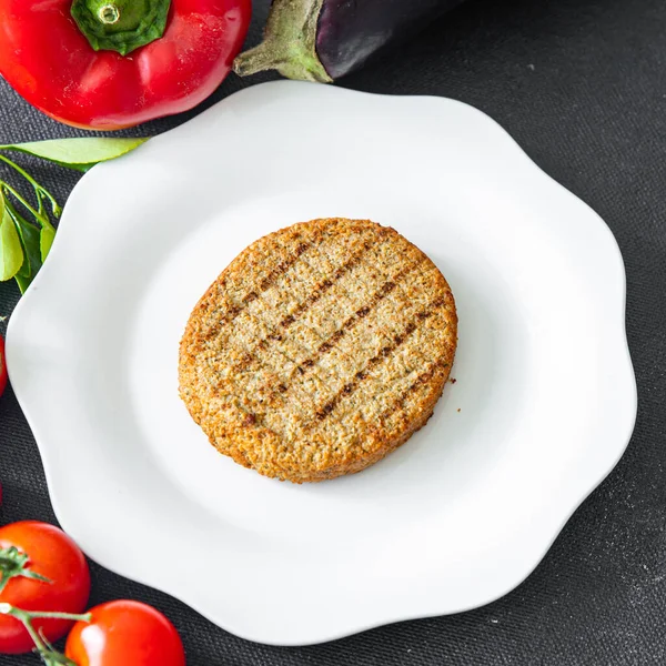 Gemüseschnitzel Soja Fleisch Seitan Frisch Gesund Veggie Mahlzeit Lebensmittel Snack — Stockfoto