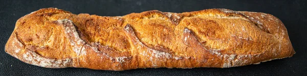 Ekmek Ekmeği Abur Cuburu Masa Üzerinde Fotokopi Alanı Arka Plan — Stok fotoğraf