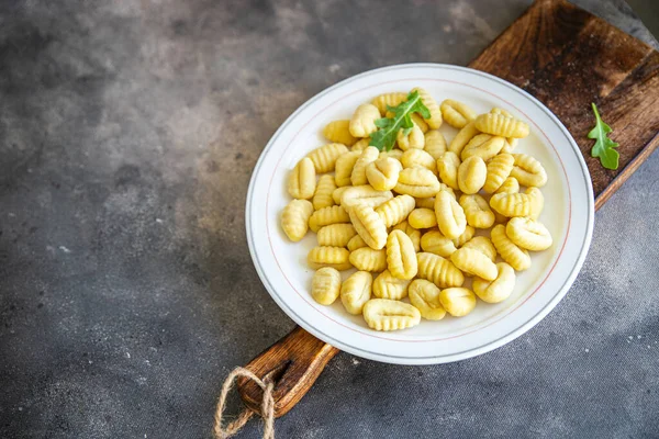 Gnocchi Ciasto Ziemniaki Włoska Kuchnia Świeże Zdrowe Posiłki Jedzenie Przekąski — Zdjęcie stockowe