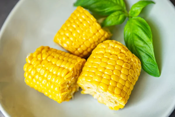 Boiled Cob Corn Cuisine Fresh Healthy Meal Food Snack Diet — ストック写真