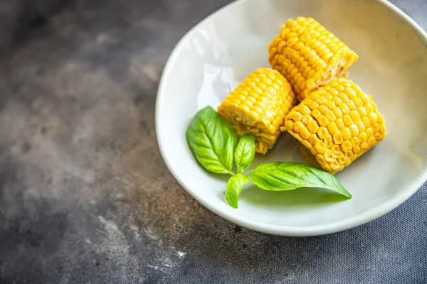 Főtt Cob Kukorica Konyha Friss Egészséges Étel Étel Snack Diéta — Stock Fotó