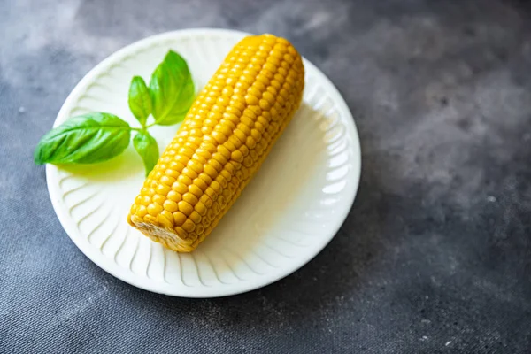 Gekochter Mais Mais Küche Frisch Gesunde Mahlzeit Snack Diät Auf — Stockfoto