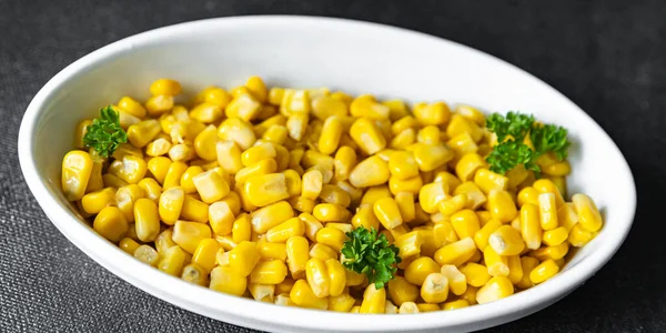 Plato Maíz Hervido Comida Sana Fresca Aperitivo Dieta Mesa Copiar — Foto de Stock