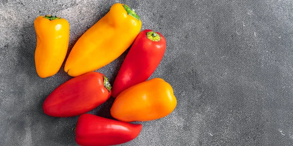 Bell Pepper Small Vegetable Fresh Healthy Meal Food Snack Diet — Stock Fotó