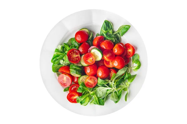 Salad Cherry Tomatoes Fresh Dish Healthy Meal Food Snack Diet — Foto de Stock