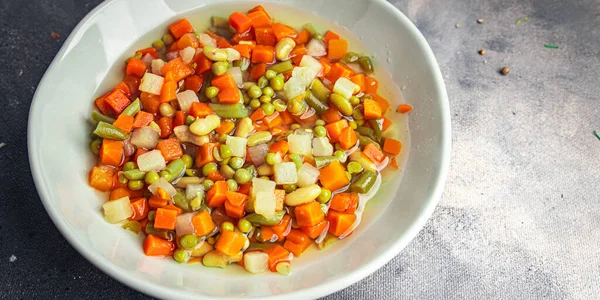 Mix Vegetables Cut Cubes Beans Peas Green Beans Carrots Celery — Stockfoto