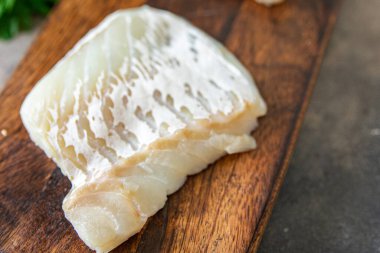 cod fish white fillet fresh meal food snack on the table copy space food background 