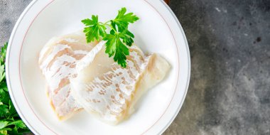 cod fish white fillet fresh meal food snack on the table copy space food background 
