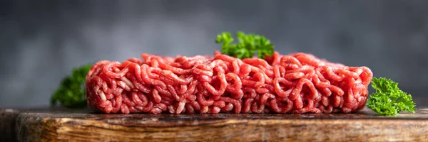 Raw Minced Meat Pork Beef Lamb Cuisine Fresh Meal Food — Foto Stock
