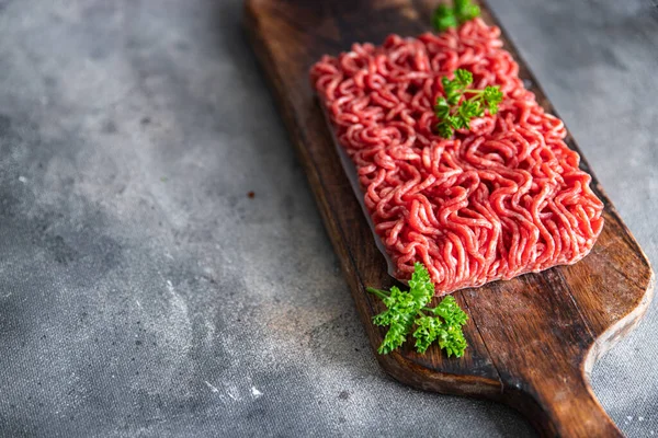 Raw Minced Meat Pork Beef Lamb Cuisine Fresh Meal Food — Foto Stock