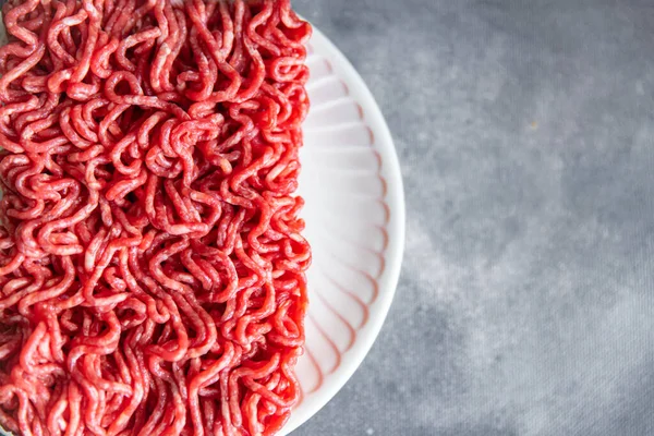 raw minced meat pork, beef, lamb cuisine fresh meal food snack on the table copy space food background