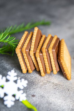 christmas cookie sweet dessert New Year holiday meal food snack on the table copy space food background