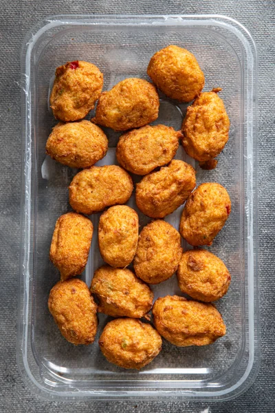 Fish Balls Deep Fried Seafood Cuisine Meal Food Snack Diet — Photo