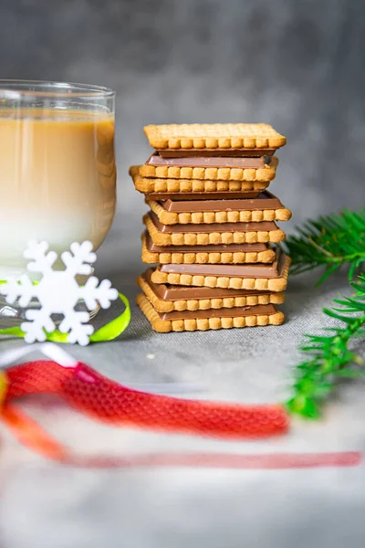 Christmas Cookie Sweet Dessert New Year Holiday Meal Food Snack — Stock Fotó
