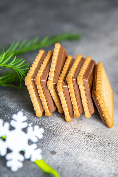 christmas cookie sweet dessert New Year holiday meal food snack on the table copy space food background