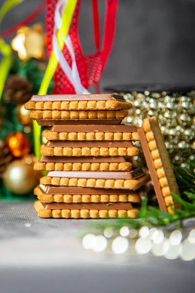 christmas cookie sweet dessert New Year holiday meal food snack on the table copy space food background