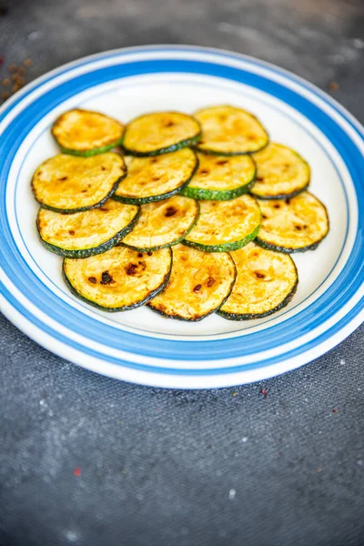 zucchini fried vegetable fresh healthy meal food snack on the table copy space food background 