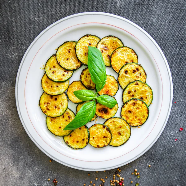 zucchini fried vegetable fresh healthy meal food snack on the table copy space food background 
