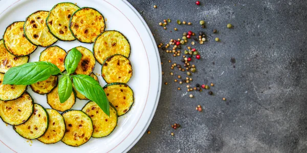 zucchini fried vegetable fresh healthy meal food snack on the table copy space food background 