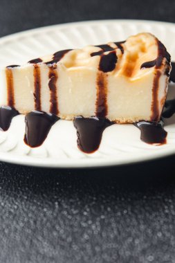 custard sweet pie patisserie bakery fresh dish healthy meal food snack on the table copy space food background