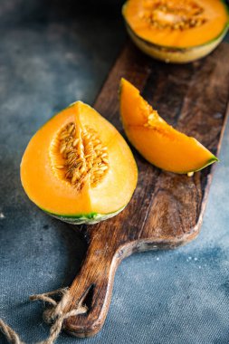 orange melon charente french fruit sweet juicy dessert fresh meal food snack on the table copy space food background 