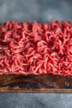 meat minced raw pork, beef cuisine fresh food snack on the table copy space food background 