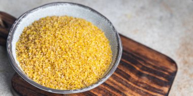 bulgur çiğ tahıl hasadı yiyecek sağlıklı yemek abur cubur diyeti masadaki fotokopi alanı yiyecek arka planında
