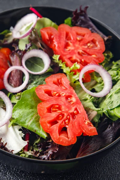salad tomato red vegetable fresh dish healthy meal food snack on the table copy space food background keto or paleo diet veggie vegan or vegetarian food
