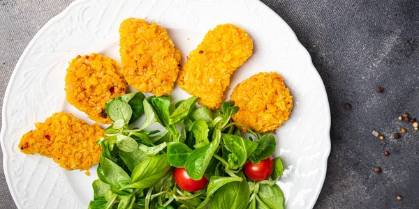 Nuggets Vegetarian Inget Kött Växtbaserad Mat Hälsosam Måltid Mat Mellanmål — Stockfoto