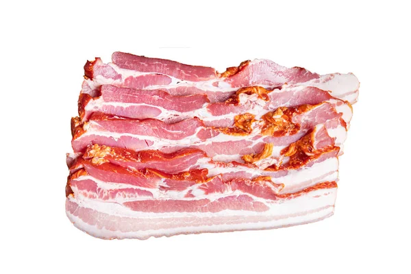 Plak Spek Varkensvlees Strips Reuzel Gerookt Vlees Maaltijd Voedsel Snack — Stockfoto