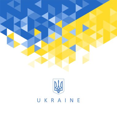The national symbol of the Ukraine - abstract background clipart