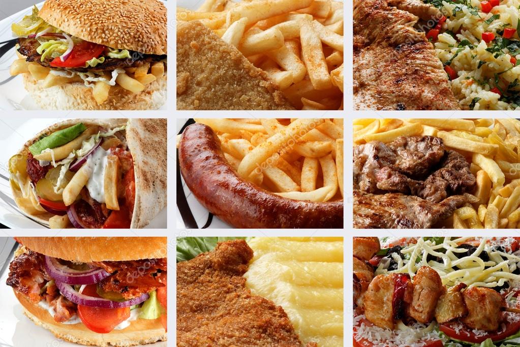 Collage of various fast food products Stock Photo by ©gabriel.georgescu 44097111