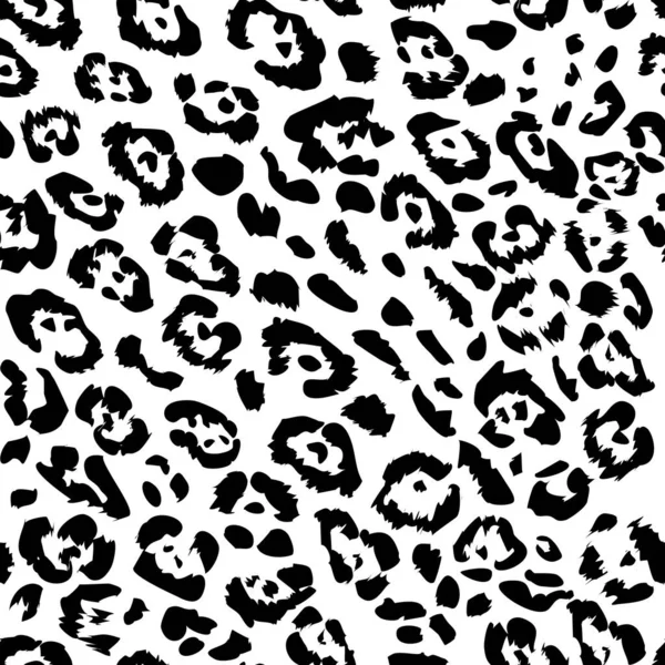 Modèle Sans Couture Dessin Main Leopard Animal Skin Vector Pattern — Image vectorielle
